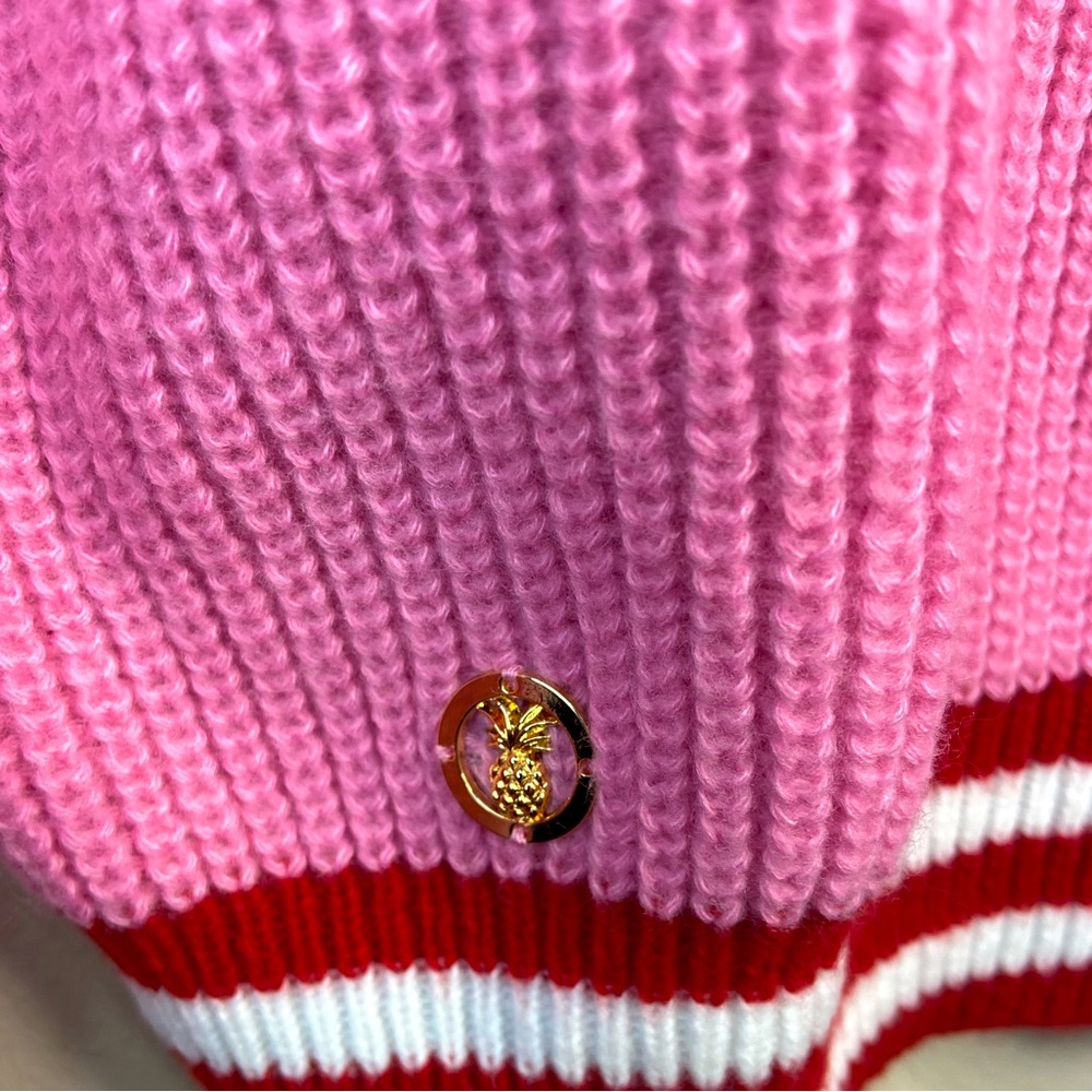 SIMPLY SOUTHERN Santa Baby Striped Sparkly Pink Christmas Sweater Size XXL - Picture 6 of 7